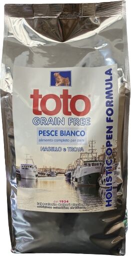 Toto 12 Kg Holistic Open Formula Pesce Bianco Nasello e Trota Grain Free per Cani