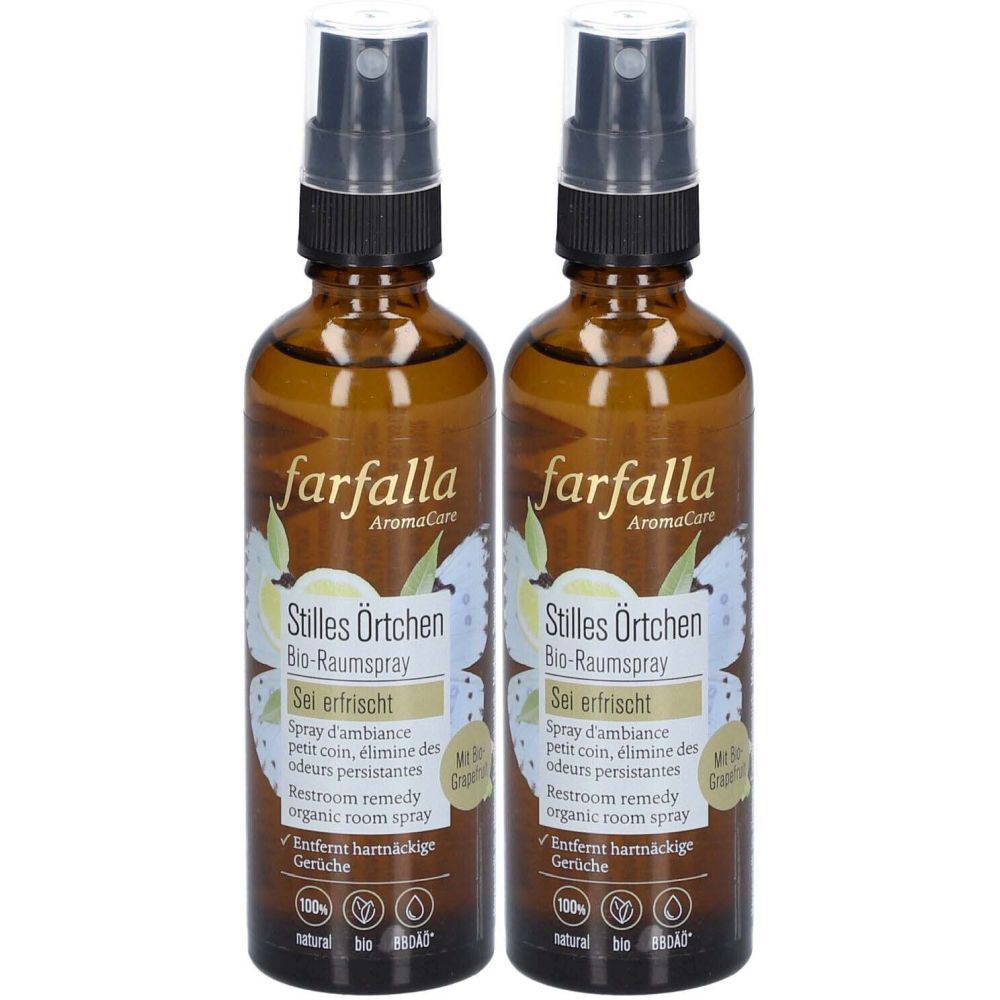 Farfalla Bio-Raumspray Stilles Örtchen 75 ml x2 2x75 Spray