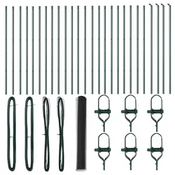 vidaXL Zaunpfosten Grau 50 x 1,2 m (50 mm Gitter) Stahl und PVC