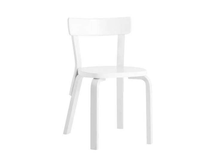 ARTEK chaise CHAIR 69 (Bouleau laqué blanc - Bois courbé et contreplaqué)