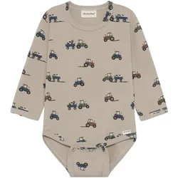 MINYMO Body langarm Traktoren, beige | mehrfarbig, 62