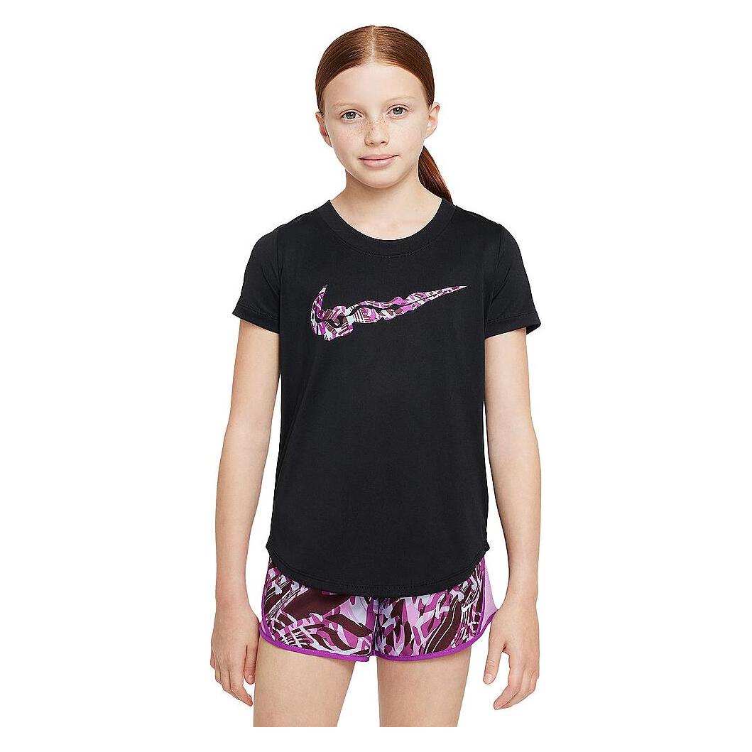 Nike Dri-Fit Big Kids" (Girls" Black L (L) (DZ3583)
