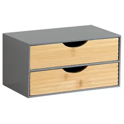 KESPER Organizer, grau, FSC, 27x16x14cm, grün, Bambus