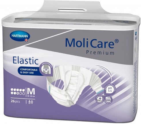 Hartmann Molicare Premium Slip Elastic 8 gouttes Medium - 3 paquets de 26 protections