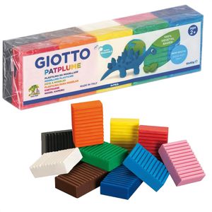 GIOTTO-Fila Knete F513300 Patplume, ab 2 Jahre, farbig sortiert, 10 Stangen je 50g