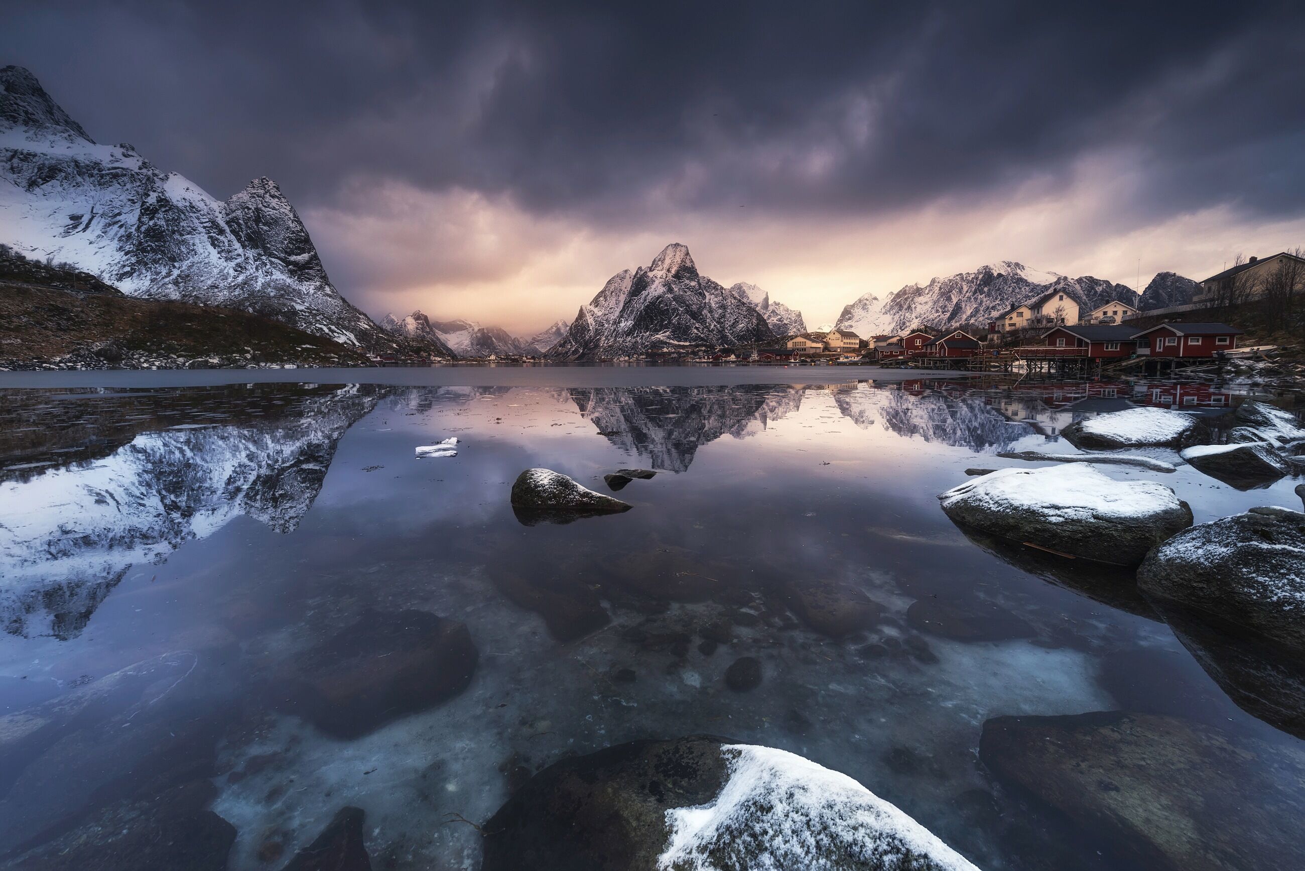 Fototapete PAPERMOON "Photo-Art DAVID MARTIN CASTAN, WINTERLICHT", bunt, B:2m L:1,49m, Vlies, Tapeten, Fototapete bunt B/L: 2m x 1,49m, Bahnen: 4 Stk.