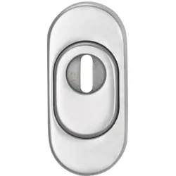 EDI, Türgriff + Türgarnitur, Schlüsselrosette 0815/0000 Aluminium F12 Schildstärke 14,5 mm PZ oval (Türgriff)