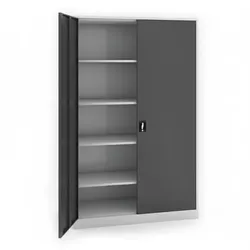 Werkstatt-Regalschrank KOVONA JUMBO, 4 Regalböden, geschweißt, 1200 x 500 x 1950 mm, grau/Graphit