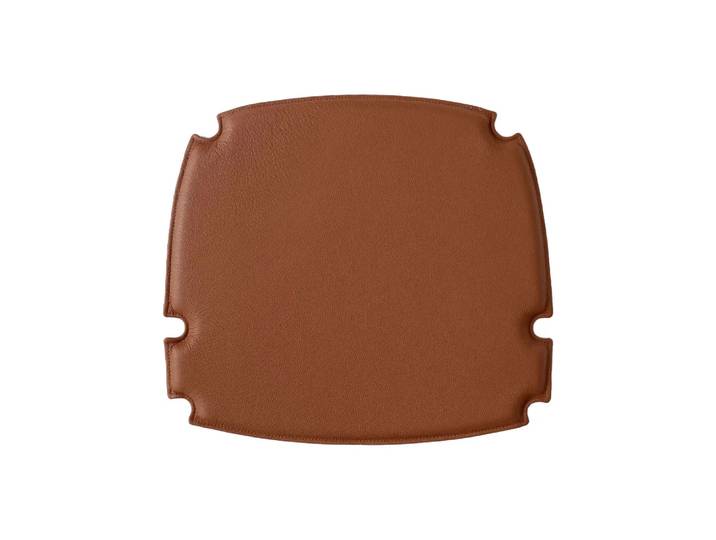 &Tradition Coussin de chaise Drawn HM4 cuir cognac