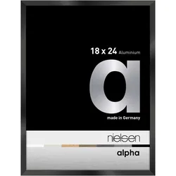 Nielsen Aluminium-Bilderrahmen Alpha  Normalglas / Floatglas / 18 x 24 / Schwarz...