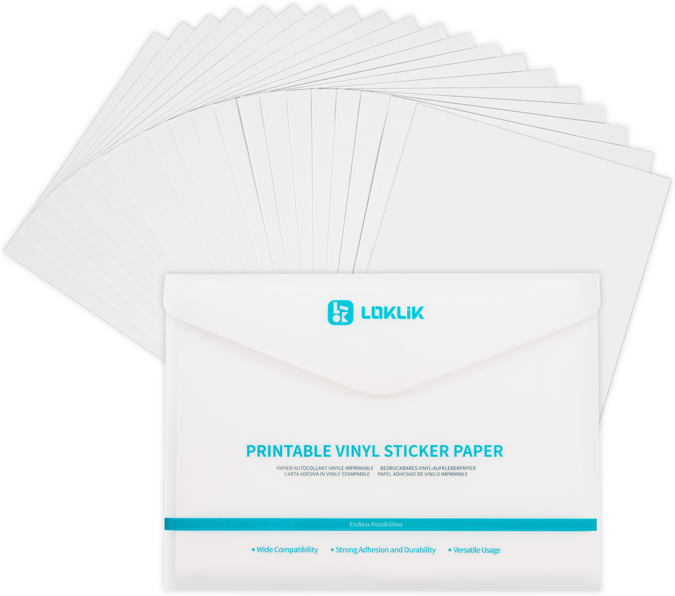 LOKLiK Matte Printable Vinyl Sticker Paper - 20-Pack