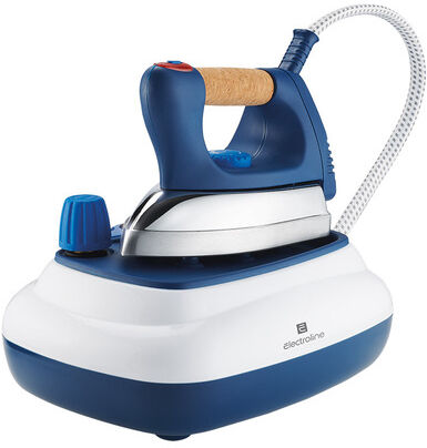 Electroline EHF550B ferro da stiro a caldaia 2000 W 0,7 L Alluminio Blu, Bianco