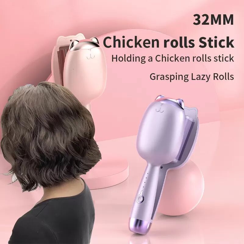 INF 32mm Katzenpfoten Lockenstab - Mühelose Wellen mit einstellbarer Temperatur Violett
