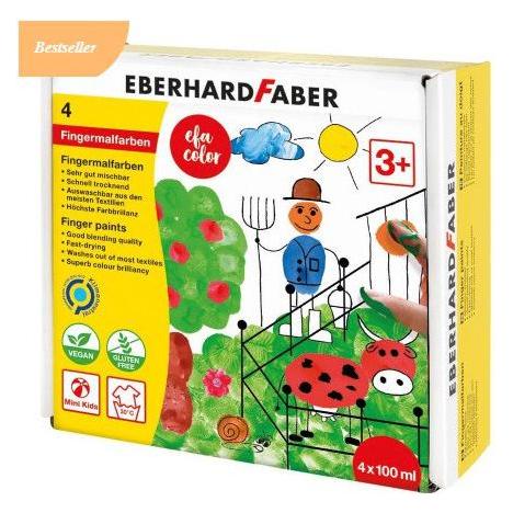EberhardFaber Fingerfarbe 100 ml, 4er Set (400 ml) (578804)