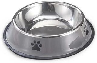 Inspired Finds Stainless Steel Pet Bowl For Dog And Cat Feeding gray s