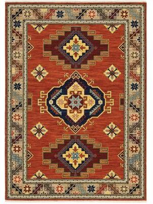 Style Haven Leander Tribal Medallion Fringed Wool Blend Area Rug