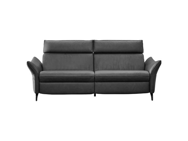 Himolla 3-Sitzer-Sofa, Dunkelgrau, Metall, Echtleder, Nappaleder, Rindleder, 224x92x95 cm, Blauer Engel, Goldenes M, Emas, Typenauswahl, Fussart wählbar, Lederauswahl, Stoffauswahl, Sitzqualitäten, Hocker erhältlich, Wohnzimmer, Sofas & Couches, Ledersofas
