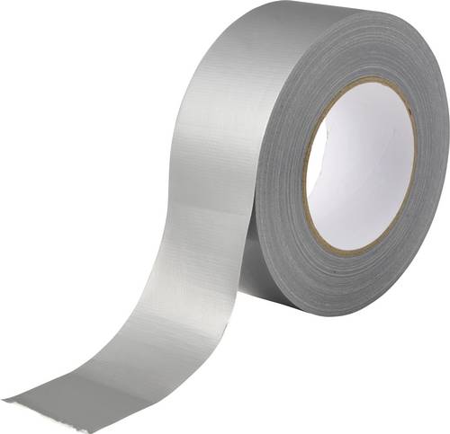 TOOLCRAFT TO-10917639 Gewebeklebeband Silber (L x B) 50m x 50mm 1St.