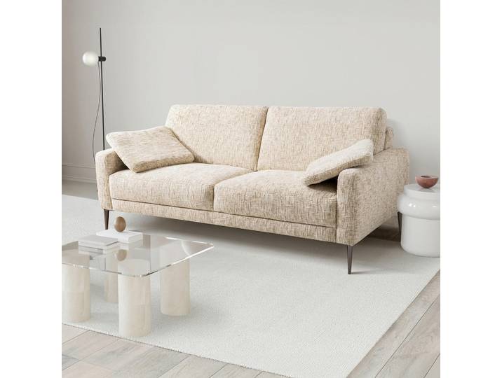 Livetastic 3-Sitzer-Sofa, Beige, Metall, Füllung: Schaumstoff, Vlies, 187x85x92 cm, Stoff-/Lederauswahl, Armteil rechts, Armteil links, Rücken echt, Wohnzimmer, Sofas & Couches, 3er Sofas