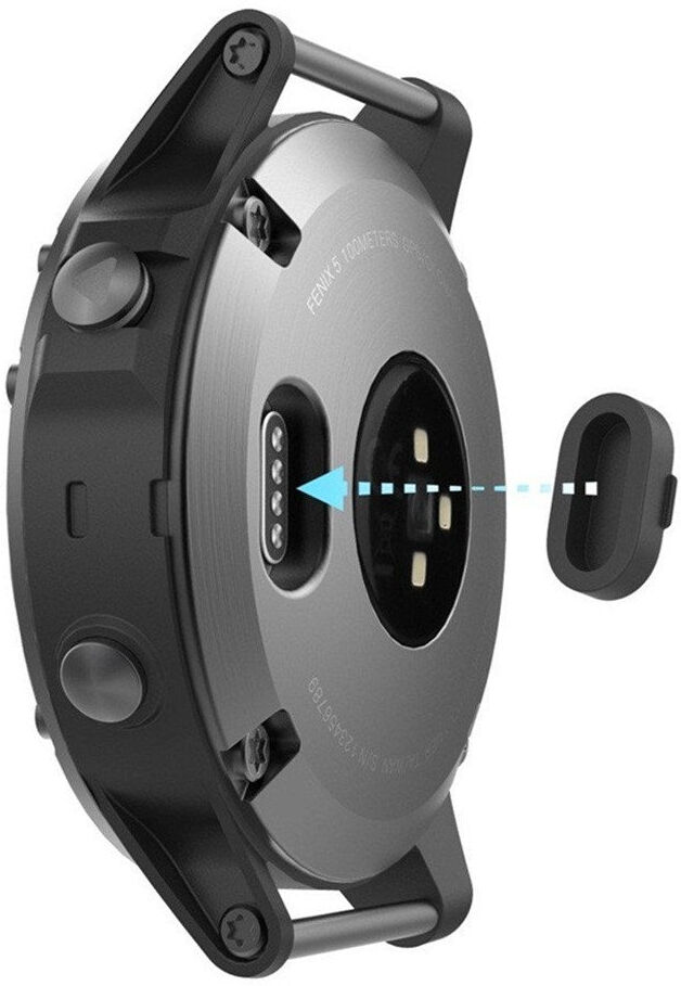 INCOVER Universel Silikone Støvbeskyttelsesprop til Garmin Smartwatch - 10 stk - Sort