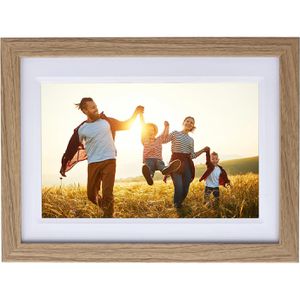 Rollei Digitaler-Bilderrahmen Smart Frame Wifi 1010, mit WLAN, 10,1 Zoll Touchscreen, 32 GB interner Speicher, holzfarben