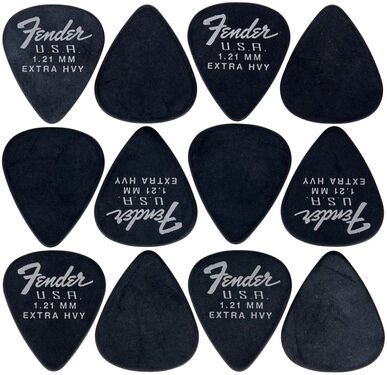 Fender 351 Dura-Tone Picks BLK Schwarz