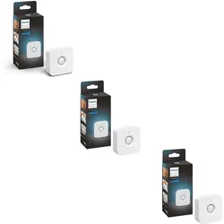 PHILIPS Hue Bewegungsmelder Indoor, batteriebetrieben, Automatisierung für smarte Beleuchtung, 3-er Pack, -