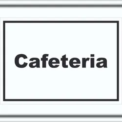 HB-Druck Cafeteria Schild mit Text Restaurant mit Selbstbedienung waagerecht A4 (210x297mm)