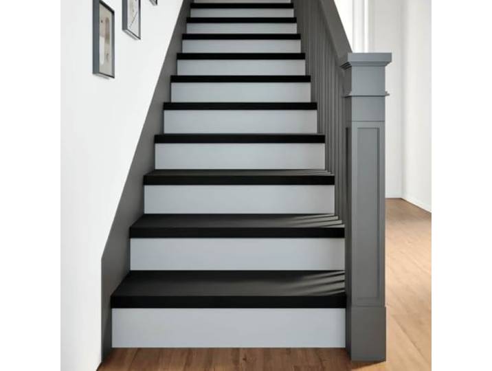 Treppenstufen 4 St. braunschwarz 80x25x2cm Massivholz Eiche Fensterbank, Bücherregal, Kaffeetassen, Dekorationsartikel, glatte Oberfläche, leicht zu reinigen
