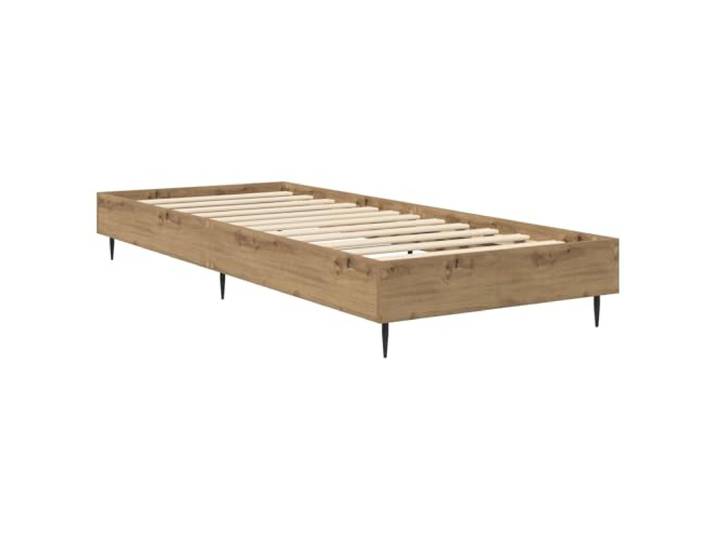 SKTQYQO Bettgestell Eiche Handwerk 80 x 200 cm Technisches Holz, fester Lattenrost, einfache Montage, Traglast 140 kg