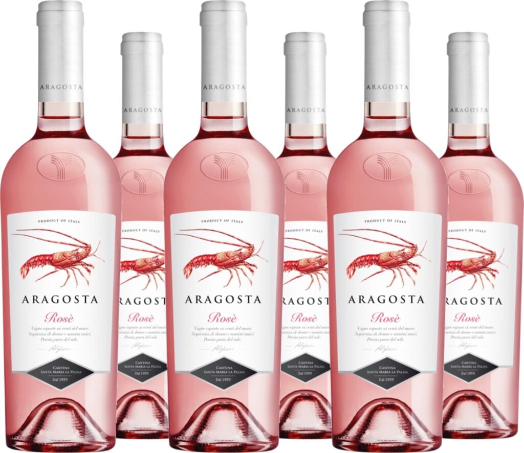6er Vorteilspaket Aragosta rosé DOC 2025 Santa Maria La Palma