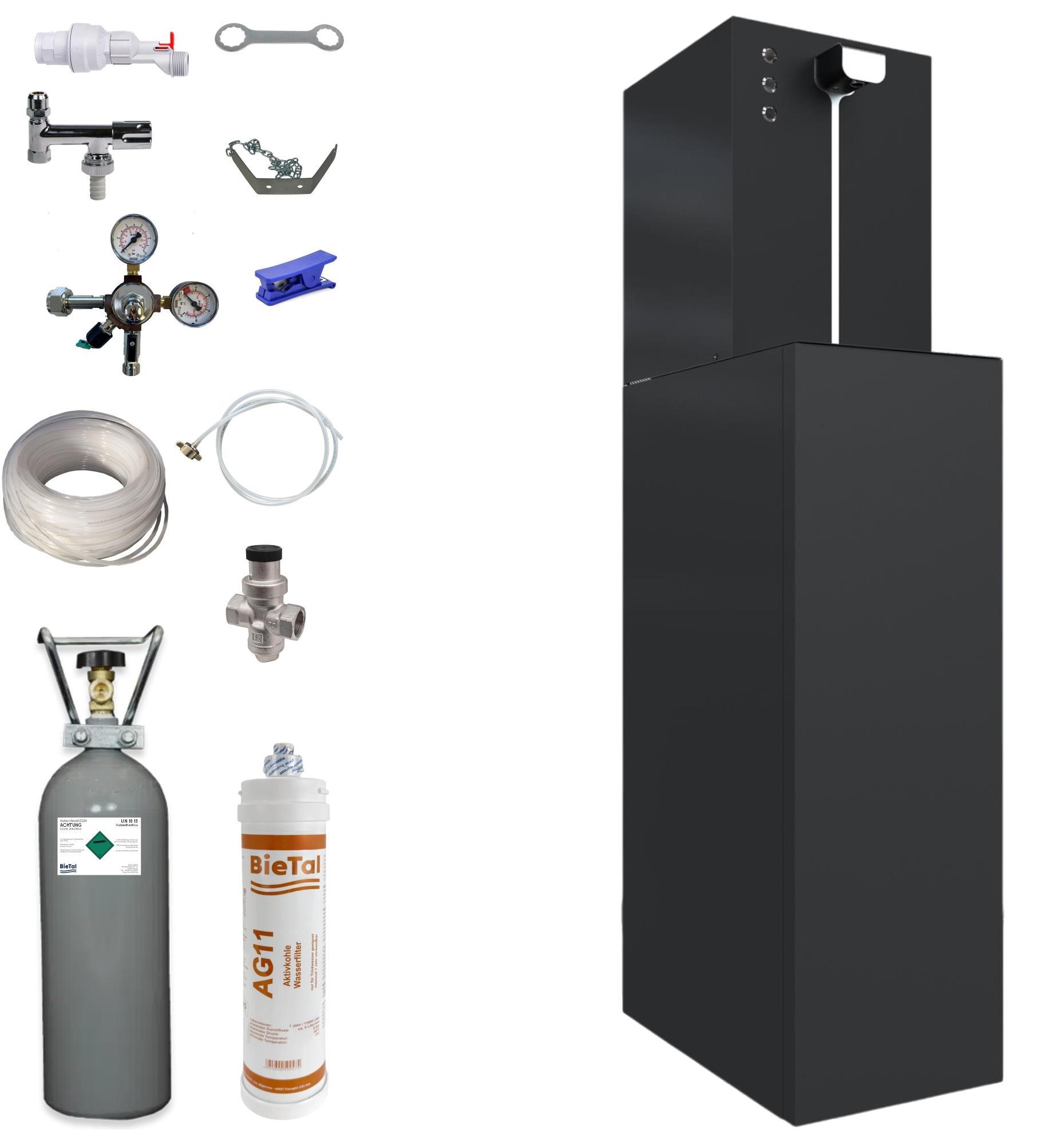 Wassersprudler Sprudelwasser Gerät Anlage Flux 30 Office Plus SW SET & 2 kg CO2