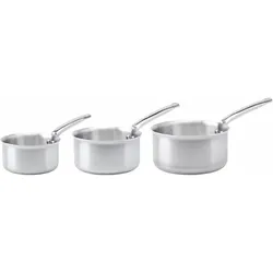 de Buyer 3er Set Kochtöpfe Alchimy 16, 18 + 20cm, Pfannenset + Topfset, Grau