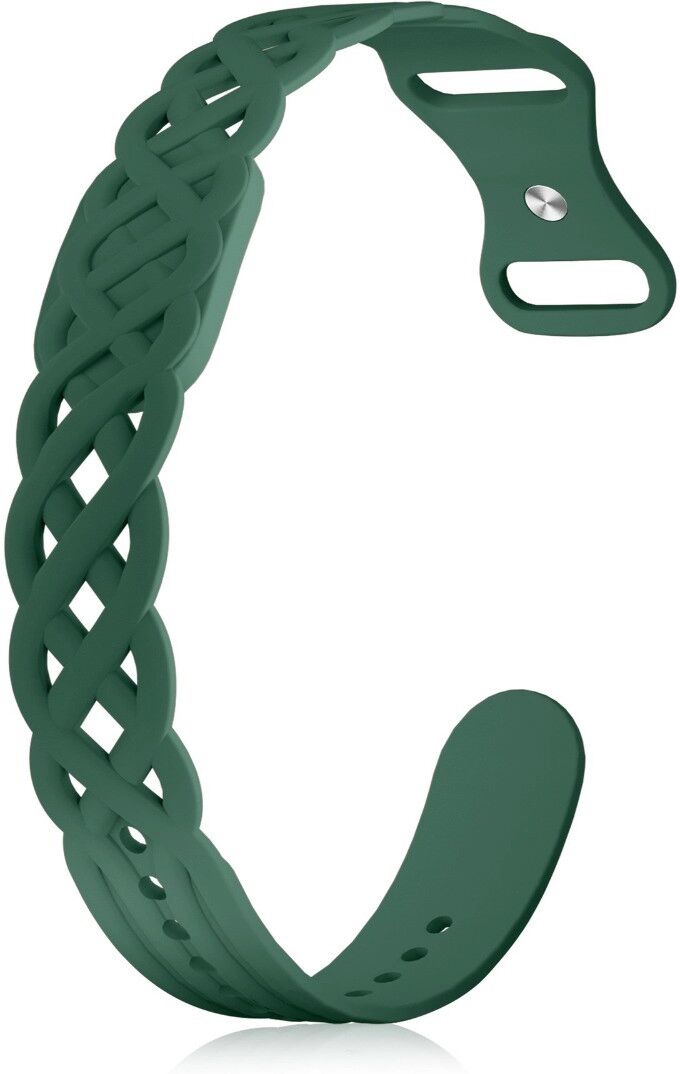 INF Silikon-Uhrenarmband kompatibel mit Google Fitbit Air – Atmungsaktives hohles Ranken-Geflecht, wasserfest, weich, Grün