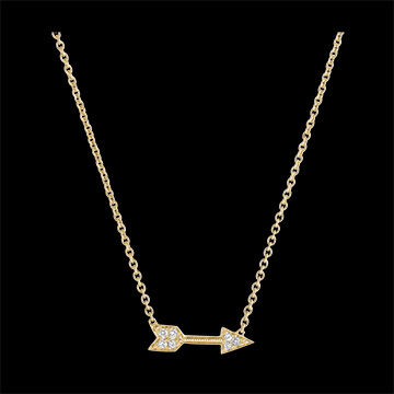 Edenly Halskette Frische - Cupido - 18 Karat Gelbgold und Diamanten