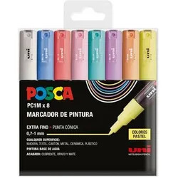 Posca, Marker, Acryl-Farbstift PC-1M/8C Kuchen 0,9-1,3 mm 8 Stücke (8x)