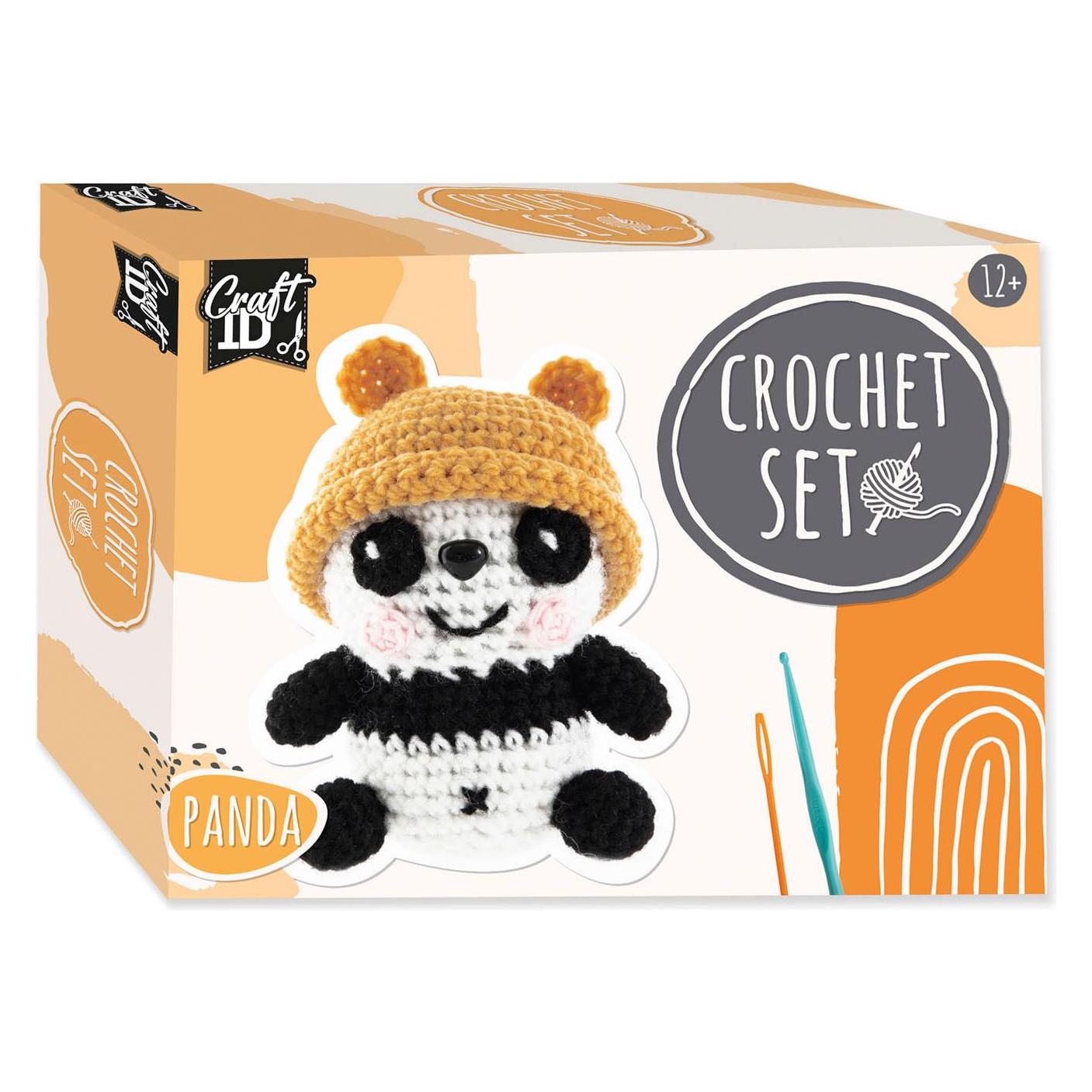 Legind Craft ID - Crochet kit panda, 9x8x13cm - (K-CR1703/GE) (K-CR1703/GE)