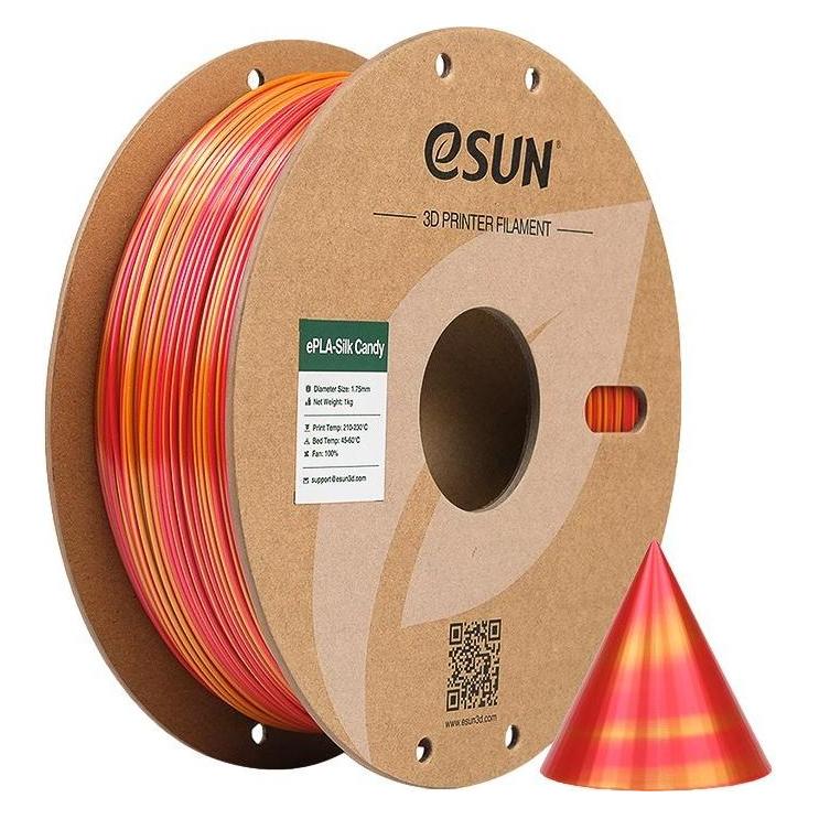 eSUN ePLA-Silk Candy Rot-Gold Filament 1.75mm 1Kg (PLA, 1000 g, 1.75 mm) (EPLA-SILK CANDY175RJ1)