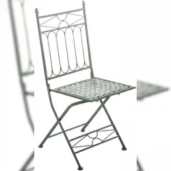 CLP Klappstuhl Asina Metall HBT: 95x40x40 cm antik-grün