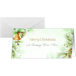 Sigel, Grusskarte + Briefpapier, Weihnachtskarte "Bells" (25 Stk.)