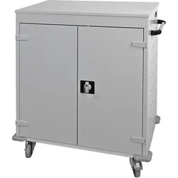 PROREGAL Notebook-Wagen mit 16 Fächer | HxBxT 106x92x50cm | Lichtgrau