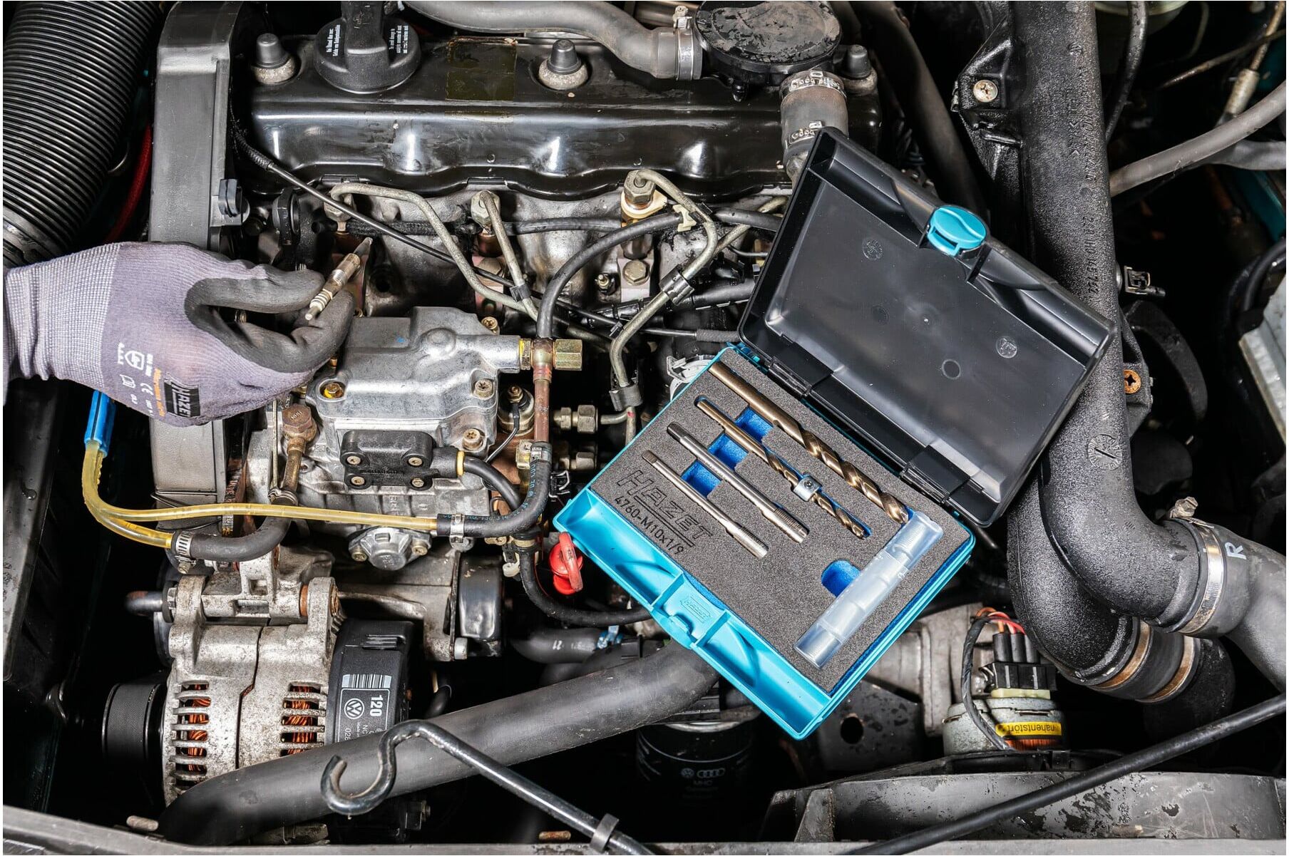 HAZET Glühkerzen-Reparatur Satz 4760-M8X1/9 Anzahl Werkzeuge: 9)