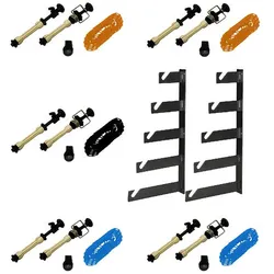 Walimex 5-fach Hintergrund Wandmontageset, 5er Set (99.90 cm), Hintergrundsystem, Orange