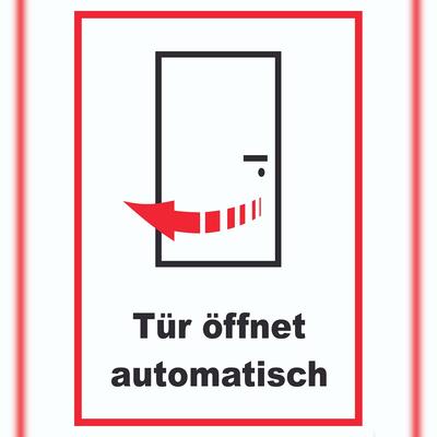HB-Druck Tür öffnet automatisch Schild A2 (420x594mm)