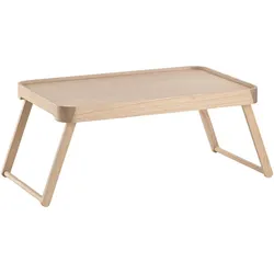 Tablett mit ausklappbarem Gestell Inu Zone Denmark Eschenholz weiß pigmentiert und lackiert braun, Designer Neu Studio, 49.5x3.5 cmx32 cm