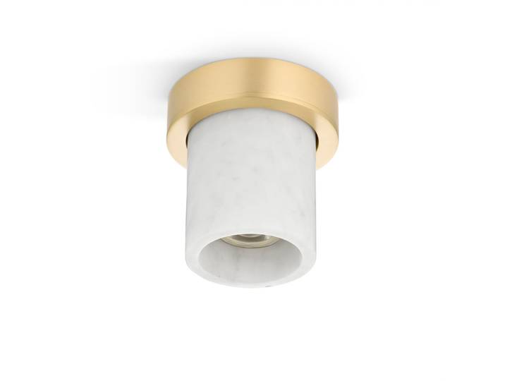 Downlight Miss Marble, Carrare/laiton - DESIGN BY US - Salle de bains - Marbre - À ampoule unique
