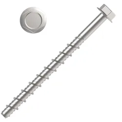 Betonschraube, Sechskantkopf mit Flansch, Stahl Silver-Enduro-beschichtet, 7,5 x 80 mm