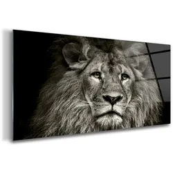 GLASBILD 120x60 cm Löwe Tier