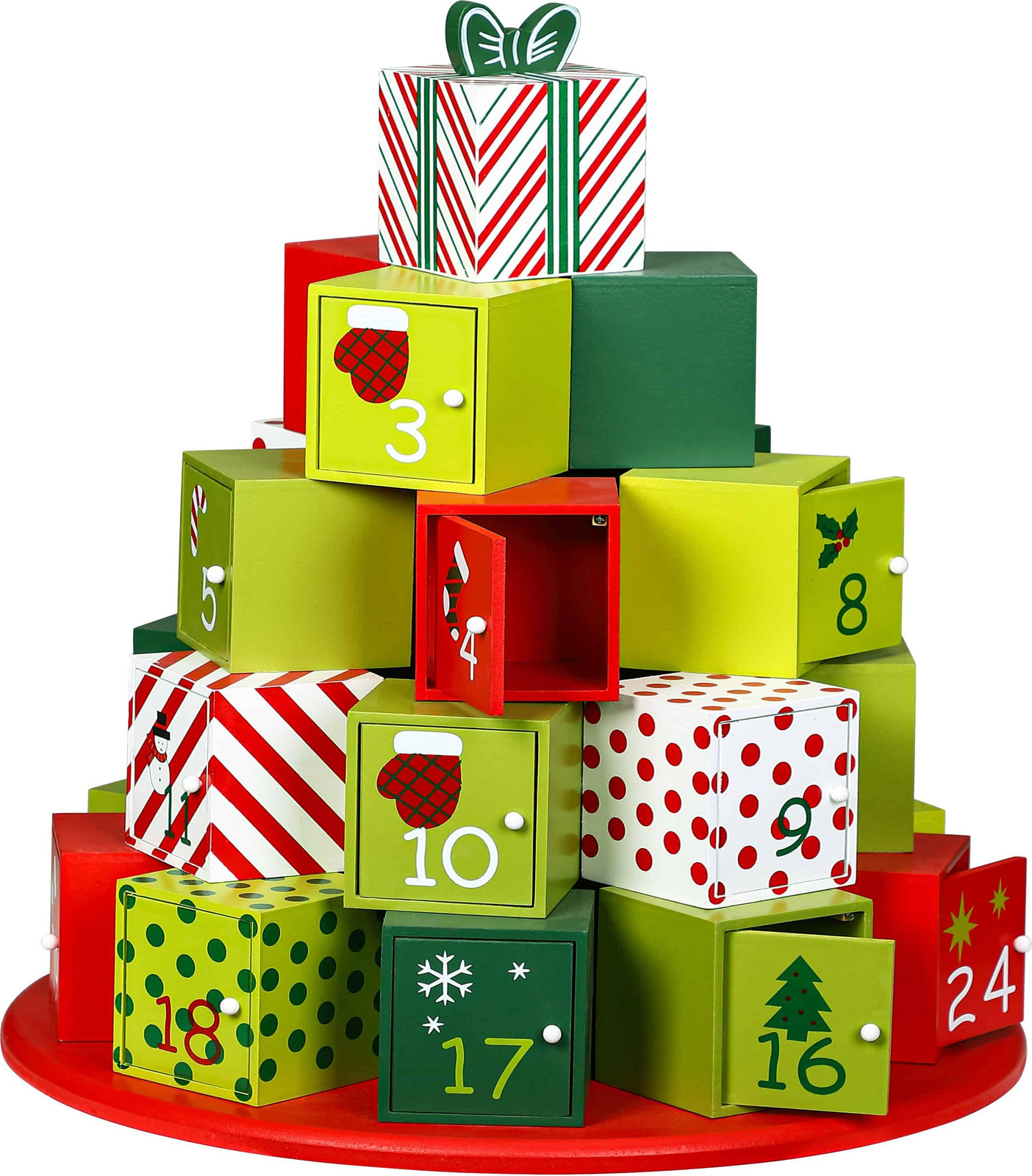 SPEELWERK Herbruikbare adventskalender XL cadeauberg om te vullen voor volwassenen