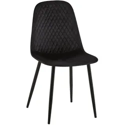 CLP Stuhl Giverny Samt - Farbe: schwarz, Material: Samt